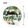 Cat Mouse Pad, Cute Flower Small Mouse Pads for Desk, Round Travel Mousepad for Wireless Mouse Gaming Work Laptop, Plant Leave Mini Computer Mouse Mat, Home Decor Office Desk Accessories view 2