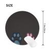 Cute Colorful Cat Paws Round Cute Mouse Pad,Mouse Pads for Wireless Mouse Desk Accessories,Travel Mousepad with Non-Slip Rubber Base,Stitched Edge Mouse Pads for Desk, Computers, Laptop, Office view 2