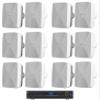 Audiosavings Bundle: VMA1240 Commercial/Restaurant 240W 70v Bluetooth Mixer/Amplifier, 5 Inputs Bundle with (12) WET-7020W 5.25" 70V Commercial Indoor/Outdoor Wall Speakers in White (13 Items) view 1
