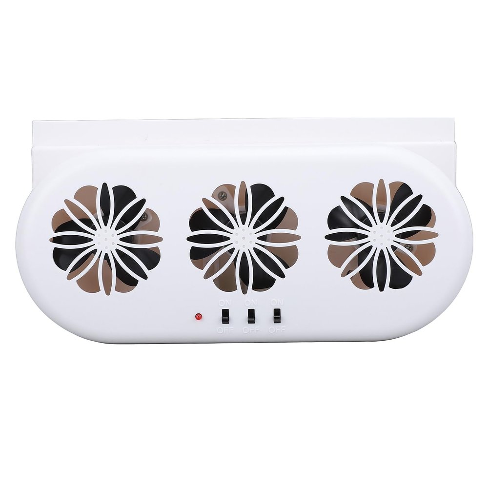 Cooling Fan for Car Ventilation, Exhaust Circulation, Heat Dissipation, Car Window Cooler, USB Plug, Plug and Play for Office (WHITE)