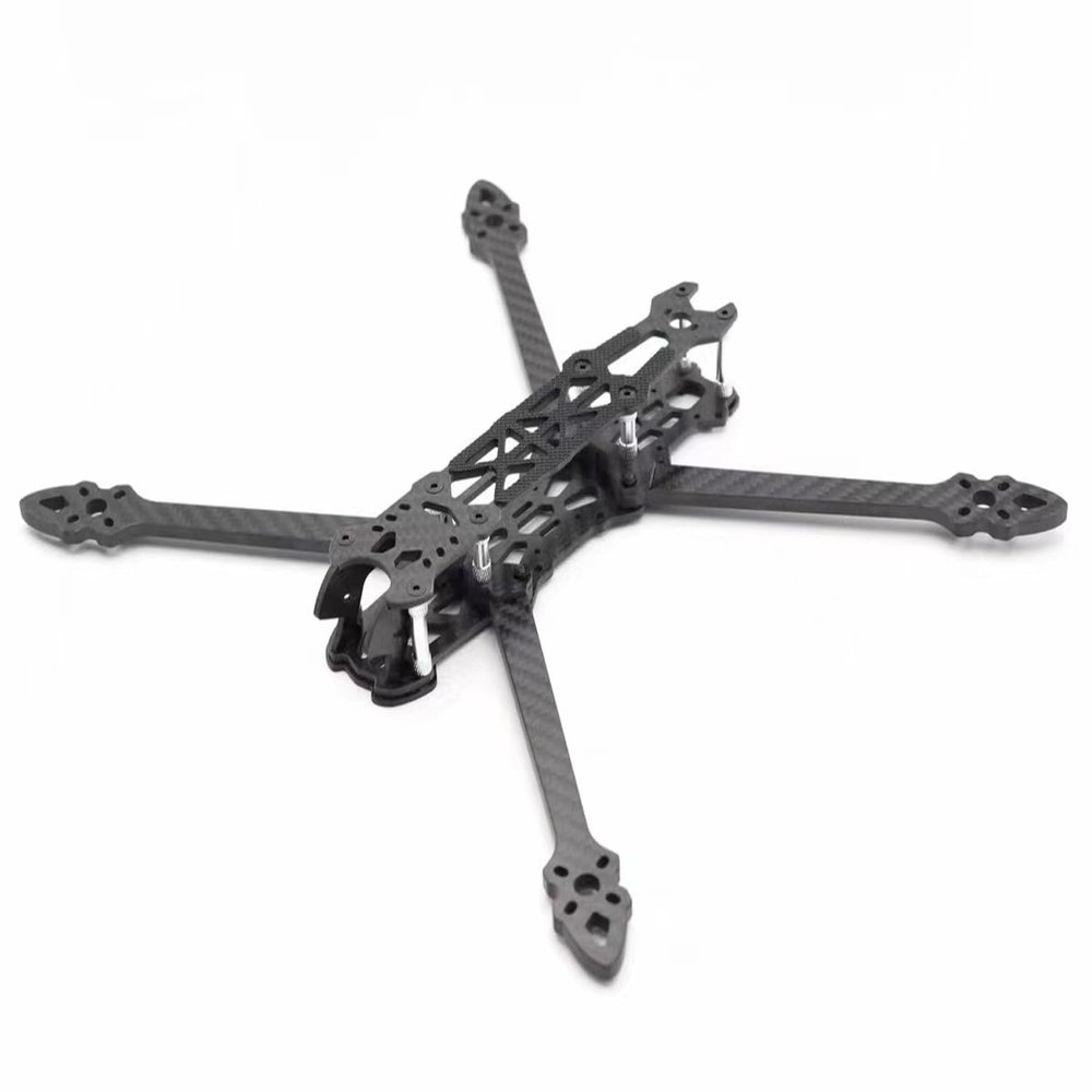 Carbon Fiber Racing Drone Frame Kit - Supports 5-10 Inch Propellers, True Carbon Fiber for High Strength and Lightweight (Standard Without Camera Mount for 5-10" propeller)