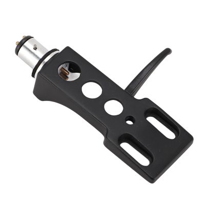 Phono Headshell, Universal Turntable Headshell Replacement for Various Phono, Fit Standard H 4 Bayonet S Shaped Posts (Black)