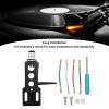 Phono Headshell, Universal Turntable Headshell Replacement for Various Phono, Fit Standard H 4 Bayonet S Shaped Posts (Black) view 2