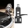 Phono Headshell, Universal Turntable Headshell Replacement for Various Phono, Fit Standard H 4 Bayonet S Shaped Posts (Black) view 4