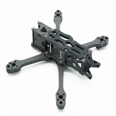 Carbon Fiber Racing Drone Frame Kit - Supports 5-10 Inch Propellers, True Carbon Fiber for High Strength and Lightweight (Compact Without Camera Mount for 4-7" propeller)