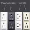 30 Hardwired Power Strip (NO Power Cord), 8 Vertical Tamper Resistant Outlets, with Ears (with mounting tabs on Both Ends), 15A (NOT a 20 Amp Unit), USB, Black view 3