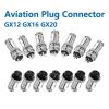 BHUPWZE 5/20/100 Sets GX12 GX16 GX20 Aviation Plug Socket Circular Male Female Docking Panel Connector 2/3/4/5/6/7/8/9/10/12/14 Pin(GX20 Fixed,5 Sets(Male Female)_6P) view 3