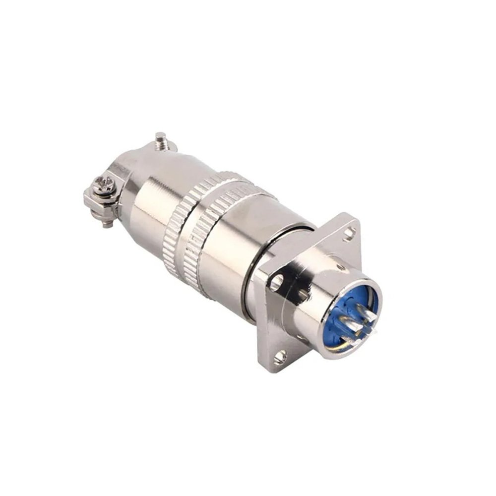 BHUPWZE XS12 Aviation Connector 2Pin/3Pin/4Pin/5Pin/6Pin/7Pin 3A XS12 Back Nut Square Head Formal Mounted Type Aviation Plug(5P)