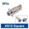 BHUPWZE XS12 Aviation Connector 2Pin/3Pin/4Pin/5Pin/6Pin/7Pin 3A XS12 Back Nut Square Head Formal Mounted Type Aviation Plug(5P) view 2