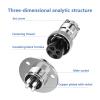 BHUPWZE GX16 16mm 2 3 4 5 6 7 8core9Hole10Pin Flange Aviation Connector XLR Female Plug Male Chassis Mount Circular Socket(GX16 Flange 2Pin,20 Sets) view 4