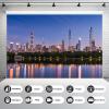 New York City Skyline Backdrop Dusk View with Reflections of Billionaires Row Supertall Skyscrapers Photography Background Evening View Central Park Reservoir Midtown Manhattan Towers Props 10x8ft view 4
