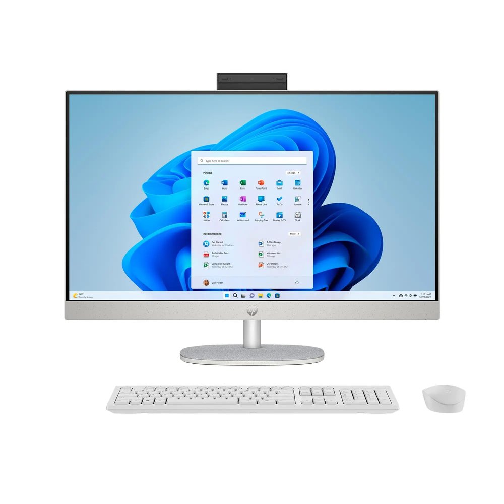 HP 2024 27-cr100 All-in-One Desktop 27" FHD IPS Touch12-Core Intel Core Ultra 7 155U Intel Graphics 24GB DDR5 2TB NVMe SSDWIFI AX RJ45 HDMIv1.4 Webcam Keyboard Mouse Windows 11 Prow/RE USB