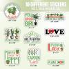 10pcs Plant Mom Sticker Sheet, Cute Botanical Vinyl Decals for Plant Lovers, Gardeners, Waterproof, UV-Resistant, for Laptop, Water Bottle, Notebook, Journal, Planter, Scrapbook, (Plant Mom) view 2