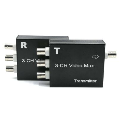 Video Over Fiber Optic Converters, Ethernet to Fiber Optic Extender Media Converters for Analog Camera BNC, 3 Channel