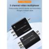 Video Over Fiber Optic Converters, Ethernet to Fiber Optic Extender Media Converters for Analog Camera BNC, 3 Channel view 2
