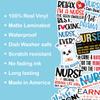 10pcs Nurse Sticker Sheet, Inspirational and Cute Vinyl Decals for Nurses, Healthcare Workers, Waterproof, UV-Resistant, for Laptop, Water Bottle, Notebook, Journal, Phone Case (Design 3) view 4