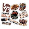 10pcs Bison Sticker Sheet, Cute Vinyl Decals for Bison Lovers, Nature Enthusiasts, Wildlife Fans, Waterproof, UV-Resistant, for Laptop, Water Bottle, Journal, Notebook, Scrapbook, Phone Case view 1