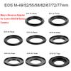 49/52/55/58/62/67/72/77mm Macro Reverse Lens Adapter Ring for Canon EOS EF-M Mount Camera Body (77mm) view 2
