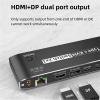 8K USB C KVM Switch Set HDMI&DP Dual Port Output PD 100W Reverse-Charge Laptop for Windows 7/8/10/11 view 2