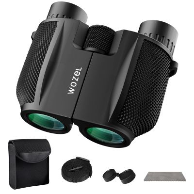 10x25 High Powered Binoculars for Adults - Wozel Compact Binoculars for Kids with Large View - Small Pocket Binoculars for Bird Watching Hunting Stargazing Cruise Ship Travel Hiking