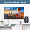 Optical to 3.5MM Audio Converter 192kHz Digital to Analog Audio Converter Optical SPDIF to 3.5 Jack AUX RCA Adapter with ToslinkOptical Cable and 3.5 to RCA Cable view 2