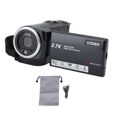 Masyrt 2.7K Professional Vlogging Camera with 2.8 Inch Screen, 50MP, 16x Digital Zoom, HD Video Camera Recorder for Outdoor Travel Recording