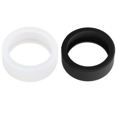 JAOCDOEN Smart Ring Cover 2Pcs Smart Ring Silicone Cover Thin Lightweight Skin Friendly Smart Ring Protector Silicone Elastic Case Black and White (M)