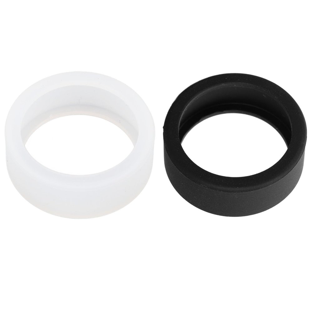 JAOCDOEN Smart Ring Cover 2Pcs Smart Ring Silicone Cover Thin Lightweight Skin Friendly Smart Ring Protector Silicone Elastic Case Black and White (M)