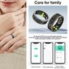 CNBRO Smart Ring Heart Rate Monitor Sleep Ring Health Rings for Men Women Gothic Rings Punk Smart Rings for Android & iOS Step Counter Calorie Counter Ring view 2