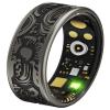 CNBRO Smart Ring Heart Rate Monitor Sleep Ring Health Rings for Men Women Gothic Rings Punk Smart Rings for Android & iOS Step Counter Calorie Counter Ring view 1
