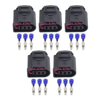 5 Sets 3 Pin Dark 4D0971993 Car Plug Wire Harness Connector Terminal Connector DJ7037B-3.5-21