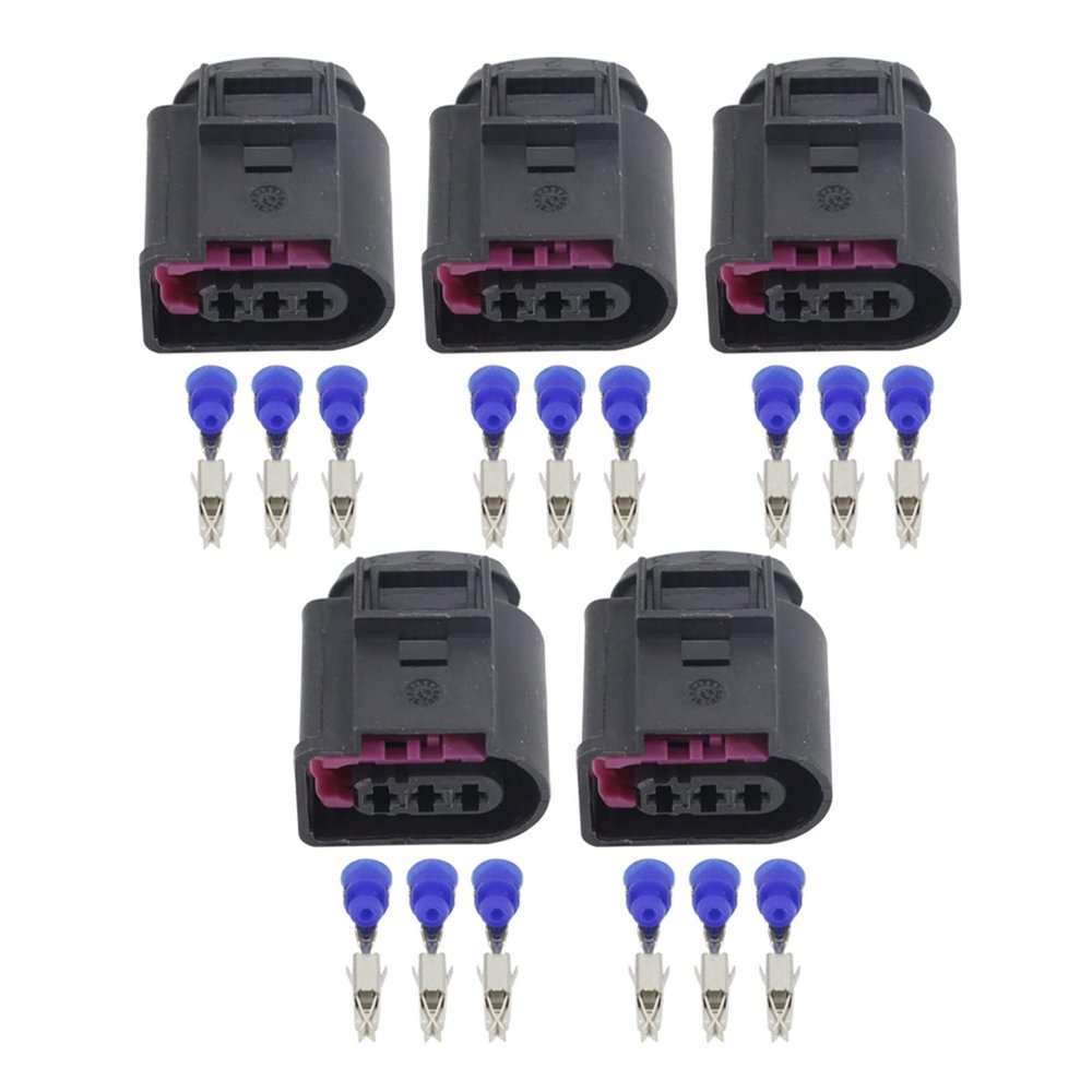 5 Sets 3 Pin Dark 4D0971993 Car Plug Wire Harness Connector Terminal Connector DJ7037B-3.5-21