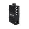 Industrial 3 Ports Gigabit Ethernet Switch with 1 SFP 9-56V DC Unmanaged 1000M Network Switch Din Rail 3 RJ45 1 SFP Fiber Switch 10/100/1000Mbps (Non-PoE) view 1