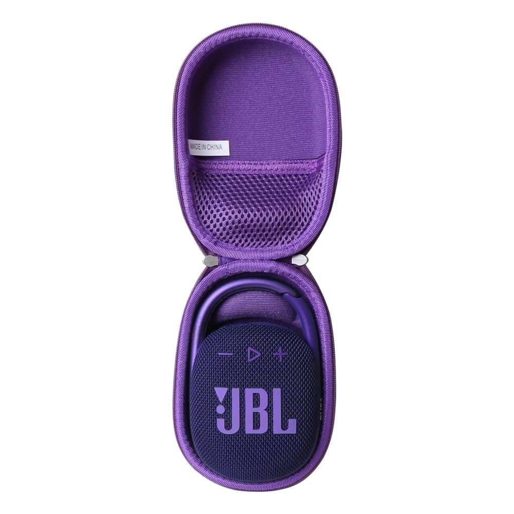 Adada Hard Travel Case for JBL Clip 5- Portable Mini Bluetooth Speaker (Purple)
