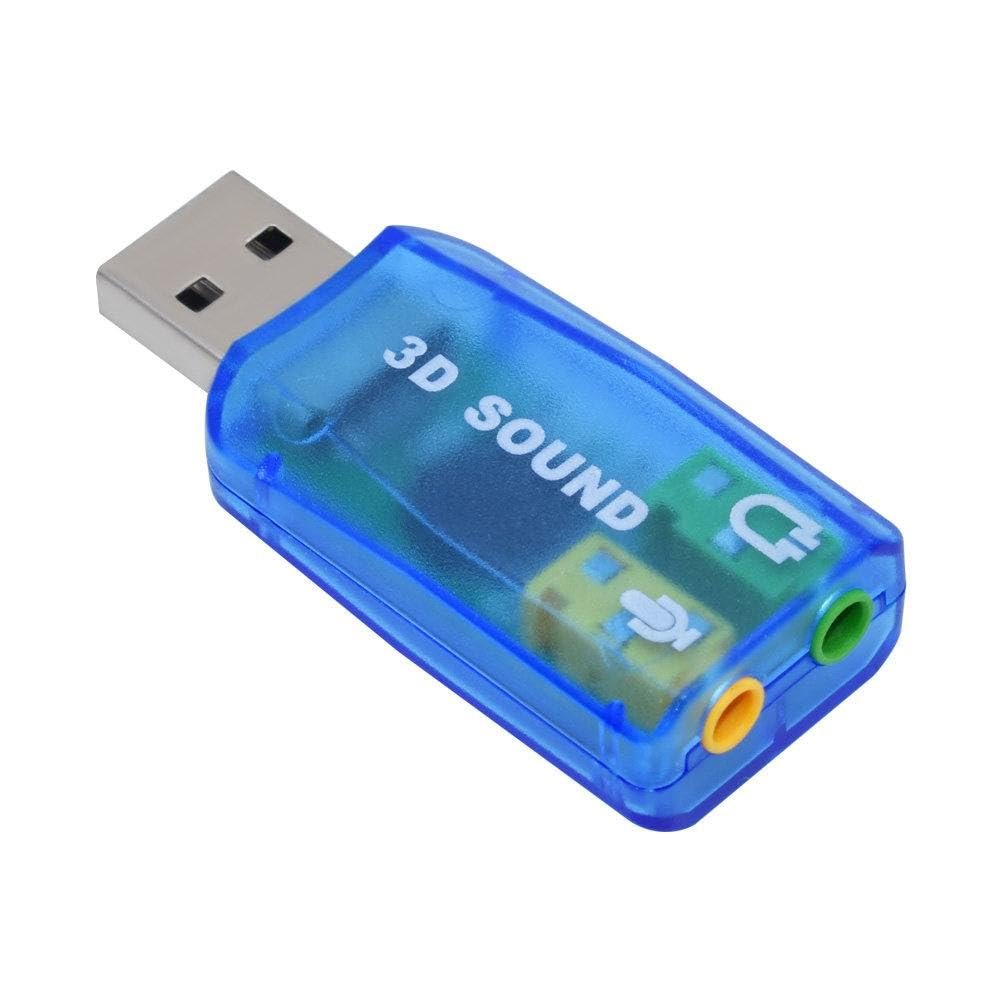 Mini External USB to 3.5mm Mic Headphone Jack Stereo Headset 3D Sound Card Audio Adapter Speaker Interface for Laptop