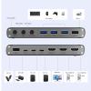 Unitek HDMI KVM Switch 1 Monitor 2 Computers 4K@30Hz USB C Switcher Sharing Keyboard Mouse Printer with 5 USB Ports 10Gbps 2 USB Cables Power Adapter PC/Mac Compatible File Drag-and-Drop Transfer view 2