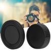 Acouto Lens Cover Kit Dust Prevent Portable Rear Cap Protect From CCD CMOS Dust Made of Quality Hard Plastic for MD Mount Camera With Small Size for Easy Carry Black view 2