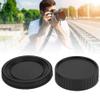 Acouto Lens Cover Kit Dust Prevent Portable Rear Cap Protect From CCD CMOS Dust Made of Quality Hard Plastic for MD Mount Camera With Small Size for Easy Carry Black view 3
