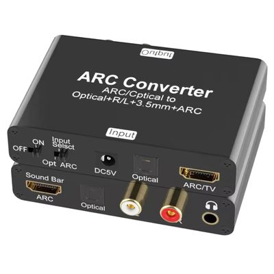 HDMI ARC Audio Extractor,192KHz ARC to Optical/SPDIF L/R 3.5mm Jack Stereo for TV DAC Audio Converter Digital to Analog Adapter