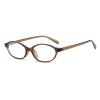 LJCZKA Oval Blue Light Blocking Glasses for Women Men Retro Small Oval Frame Y2K Cat Eye Computer Eyeglasses Clear Lens (Light Brown) view 1