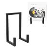 YFEEN 2Pack Records Storage Holder, Vinyl LP Stand CD Display Frame,Metal Album Storage for Vinyl Records (Black) view 1