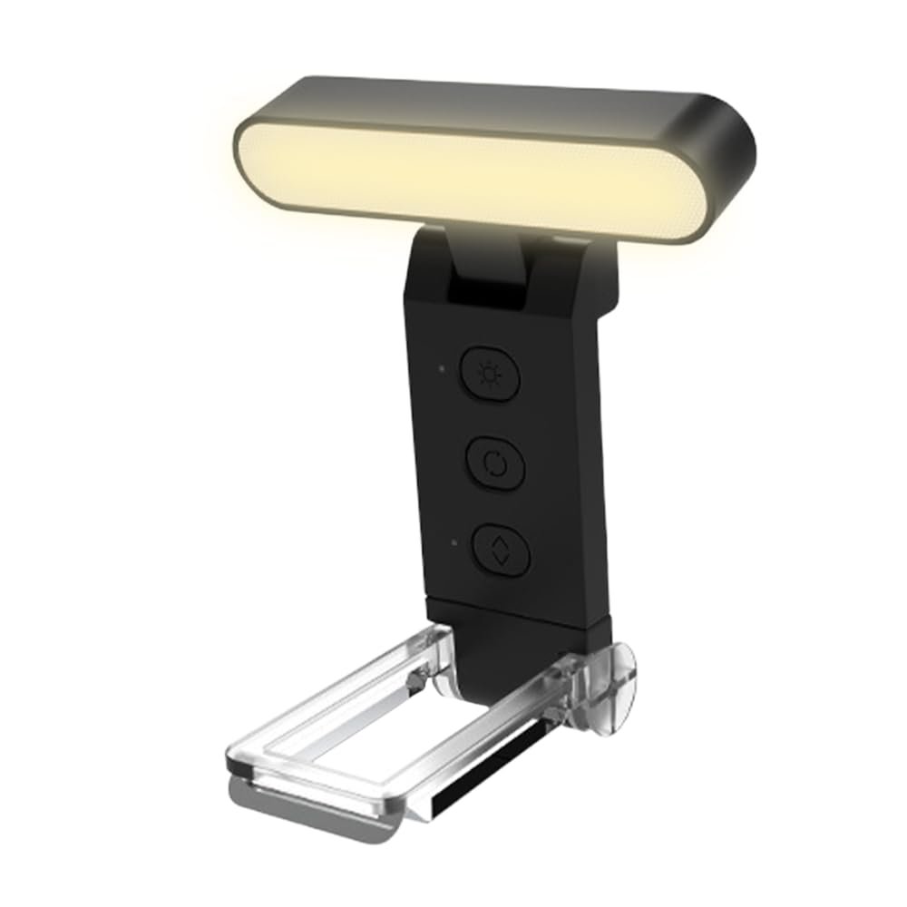DONGKER Reading Light,USB Rechargeable Clip-on LED Book Light with 5 Colors & 6 Brightness &Timer Function for Traveling Business Trips Daily Carrying