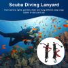 CDQL 2Pcs Scuba Diving Lanyard, Heavy Duty Stainless Steel Spring Coiled Lanyard, Stainless Steel Spring Coiled Lanyard with Quick Release Buckle, for Cameras and Dive Lights view 2