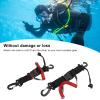 CDQL 2Pcs Scuba Diving Lanyard, Heavy Duty Stainless Steel Spring Coiled Lanyard, Stainless Steel Spring Coiled Lanyard with Quick Release Buckle, for Cameras and Dive Lights view 3