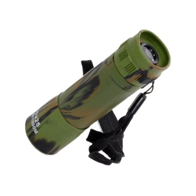 10x25 Camouflage Monocular Telescope, HD High-Powered Monocular for Adults, Compact and Portable Travel Companion