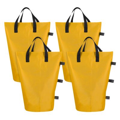 PATIKIL Canopy Weight Sand Bags 4Pack 112 Lbs Total Extra Yellow (18x9")