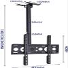 XIAOLZSL W Adjustable TV Bracket Ceiling TV Bracket Height Adjustable Swivel Tilt Ceiling TV Mount 360 Rotation Tilt TV Bracket Electric TV Lift,One Color-2m view 2