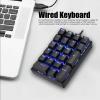 flexman Mechanical Numeric Keypad, Wired 21 Keys Portable Ergonomic Backlit Universal Computer Expand Layout Keyboard for Wins 2000 7 8 10, Plug and Play (Red Switch) view 2