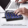 flexman Mechanical Numeric Keypad, Wired 21 Keys Portable Ergonomic Backlit Universal Computer Expand Layout Keyboard for Wins 2000 7 8 10, Plug and Play (Red Switch) view 3