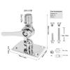 Pissente Polished 316 Stainless Steel VHF Antenna Mount, Adjustable Ratchet Base Mount for Boat 1 Inch Antenna, Fits RVs, Yachts, Speedboats view 2